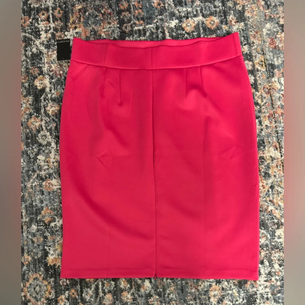 ELOQUII Neoprene Pencil Skirt - PINK - Picture 5 of 6